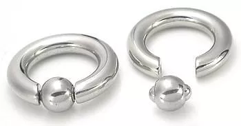 0g Stainless Steel Captive Bead Ring with Pop Fit Ball