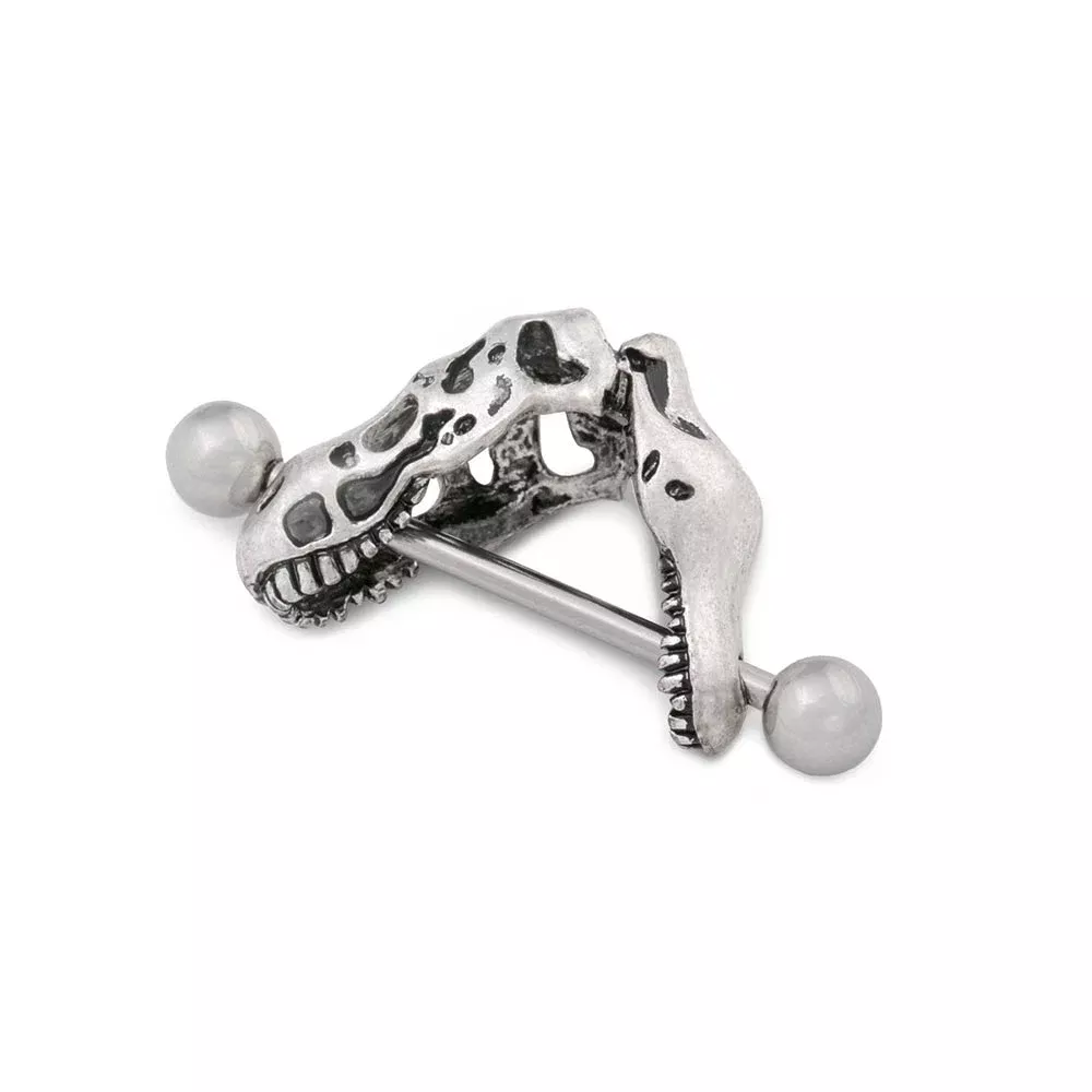 14g T-Rex Skull Nipple Shield Jewelry — Price Per 1