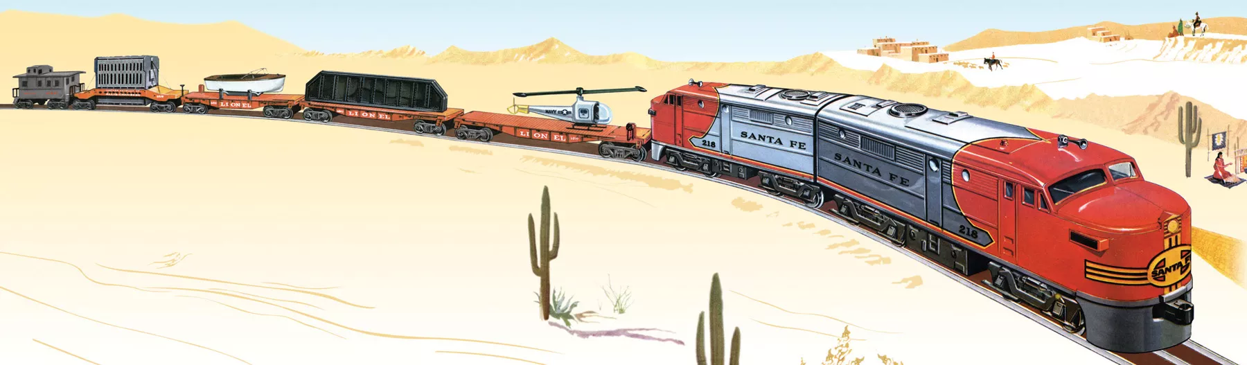 #1619W Santa Fe Alco Conventional Classic Freight Set (Alco FA #218)