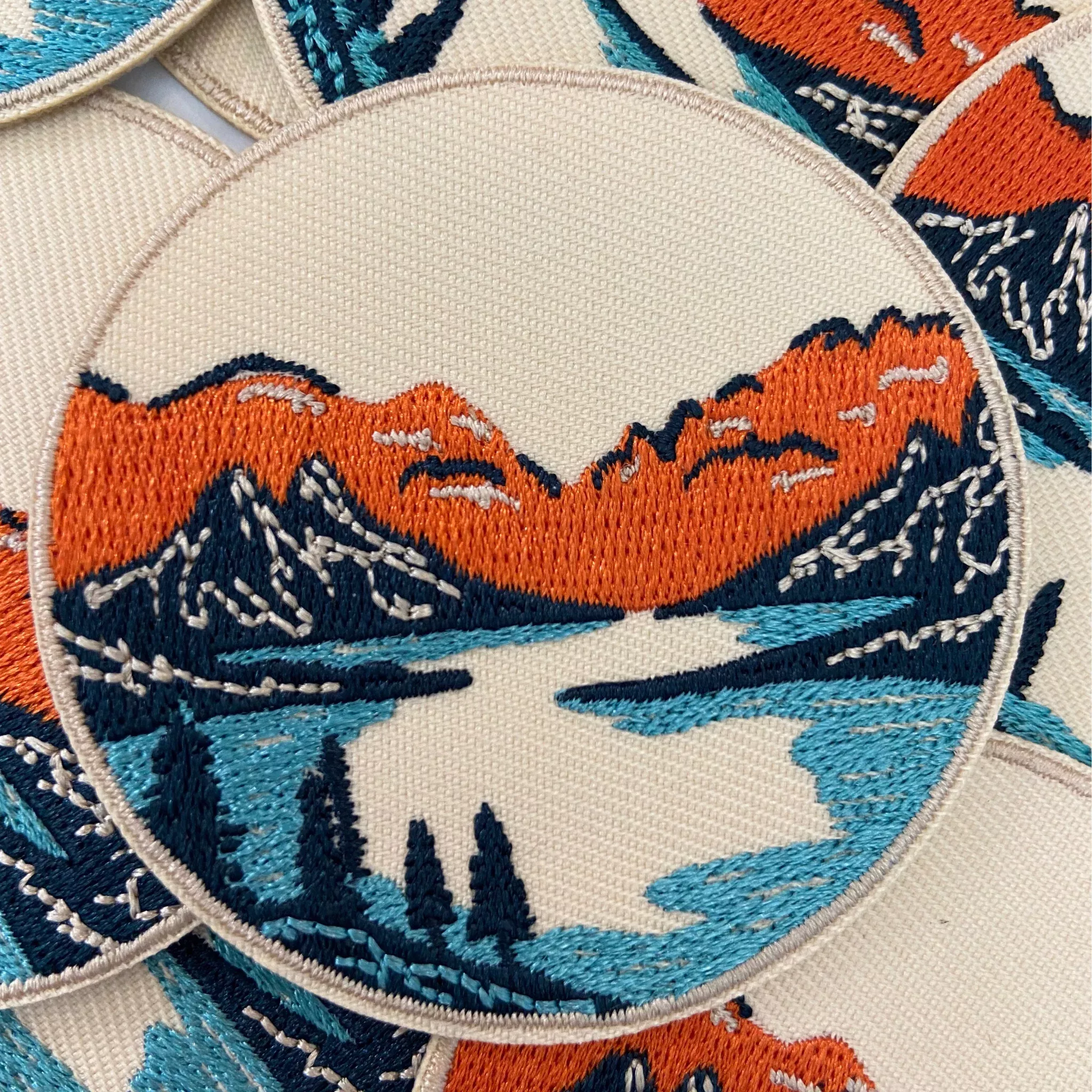 2 1/2" Round Scenic Patch -Embroidered Hat Patch