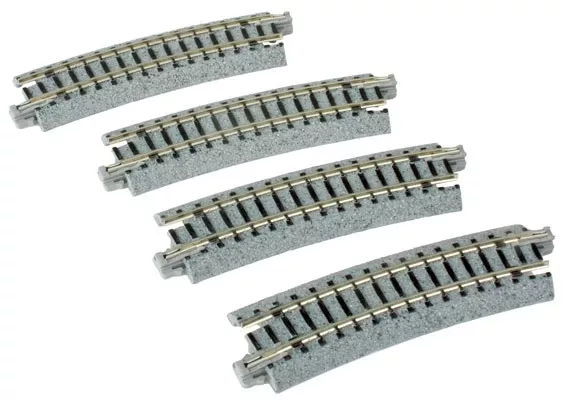 315mm 12-3/8" Radius Curve 15-Degree Unitrack (4) N Scale 20-121