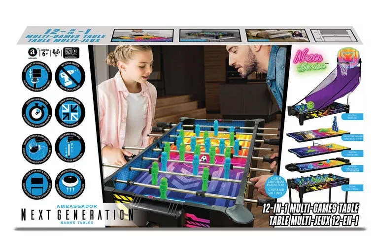 36 Neon Arcade 4in1 Game Table