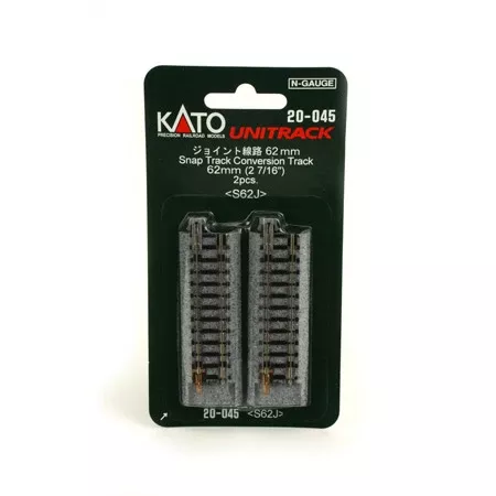 62mm 2-7/16" Snap Track Conversion Unitrack N Scale 381-20045