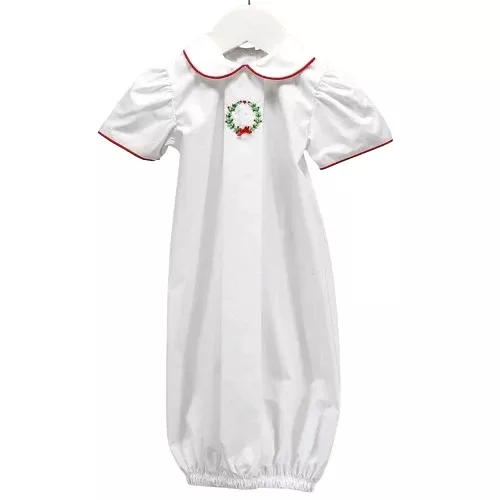 Baby Blessings Christmas Wreath Day Gown