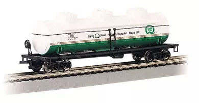 Bachmann 17137 QUAKER STATE 40' 3-dome tank car Silver Series HO Scale Like New