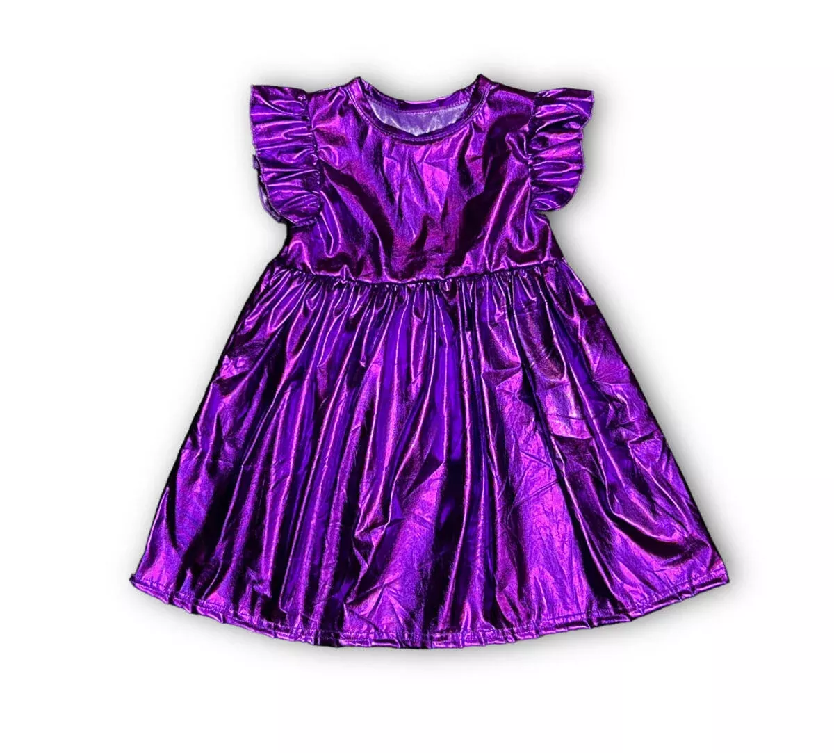 Belle Cher Purple Metallic Dress