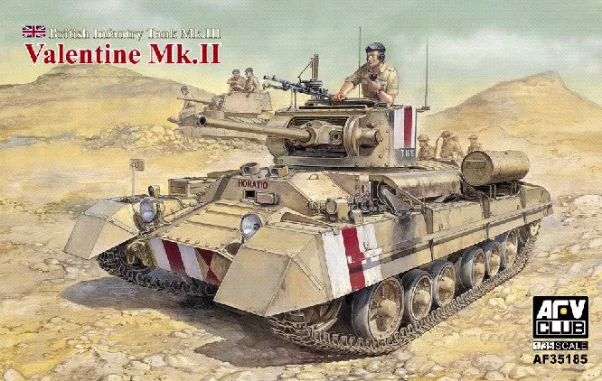 British Mk III Valentine Mk II Infantry Tank (1/35 Scale) Plastic Military Model Kit