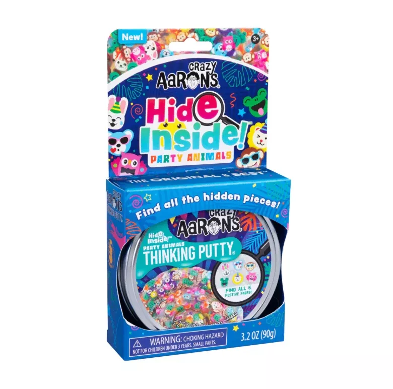 Crazy Aaron's 4" Hide Inside Thinking Putty - Party Animals