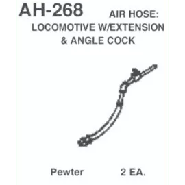 Details West AH-268 HO Scale Air Hose w/Extension and Angle Cock