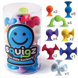 Fat Brain Toys FA088 Squigz Starter Set, 24 Piece