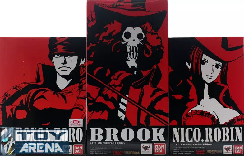 Figuarts Zero One Piece Film Z Roronoa Zoro Nico Robin Brook Battle Cloth Ver. Bandai Exclusive Set