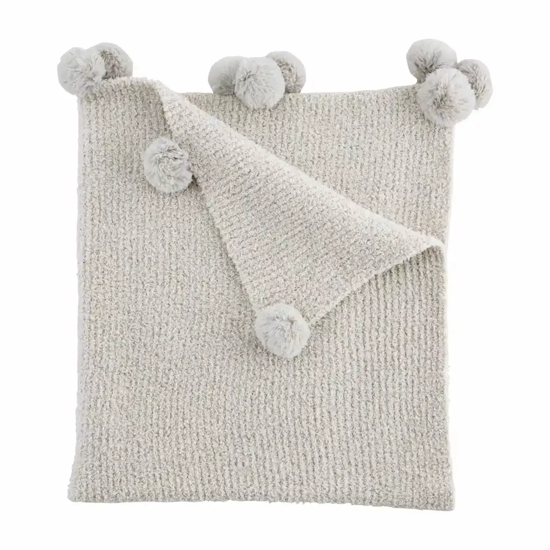 Grey Chenille Baby Blanket