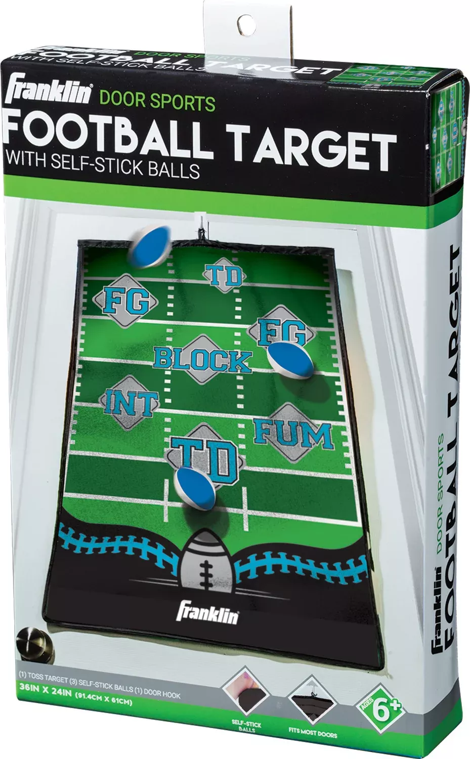 Indoor Pass Game Football Target – 36" x 24" Door Football Target