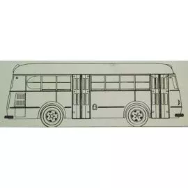 Jordan Highway Miniatures 244 HO 1940s City Transit Bus - Kit