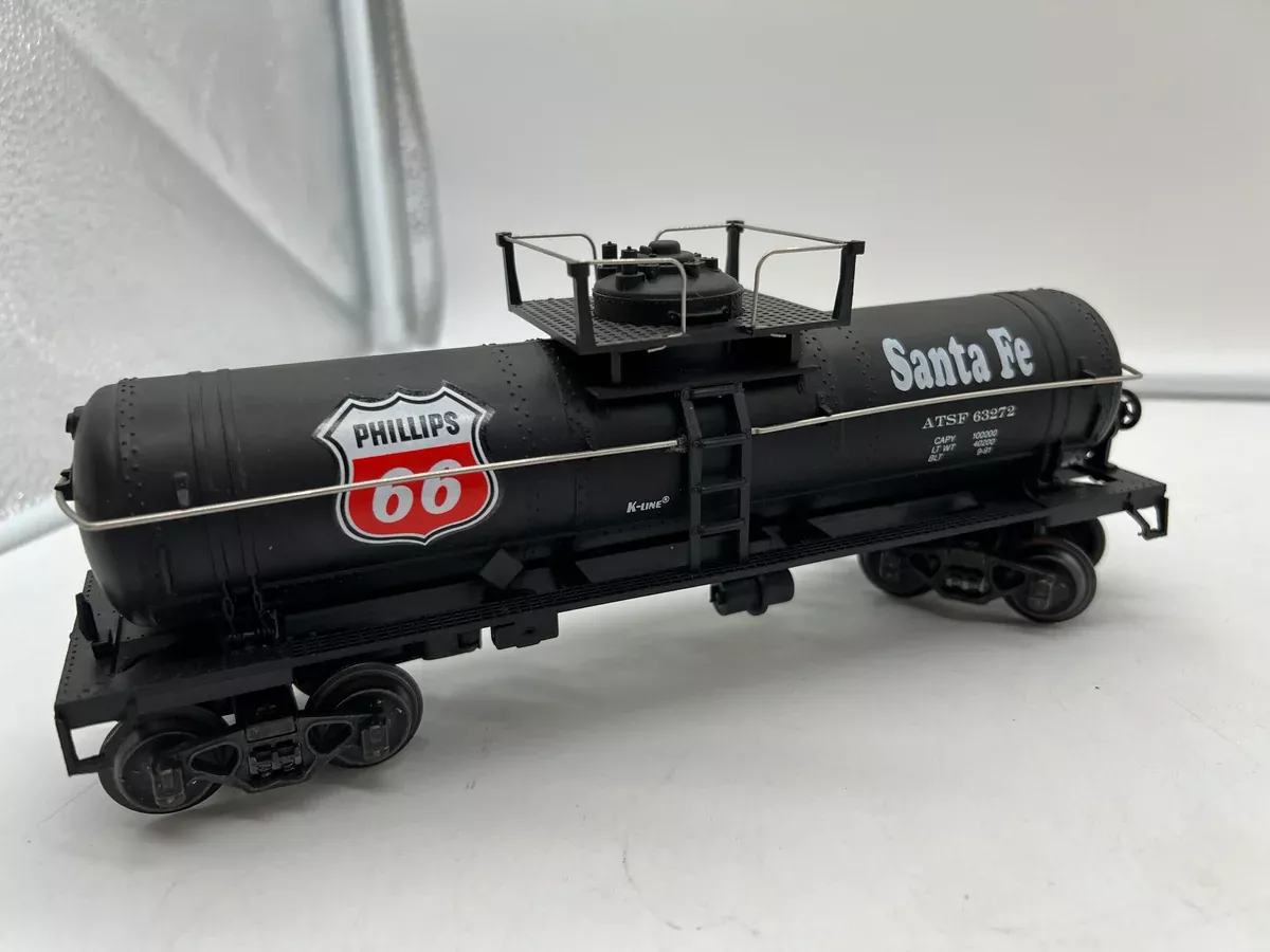 K-Line K5005 SANTA FE PHILLIPS 66 TANKCAR O SCALE Used Excellent