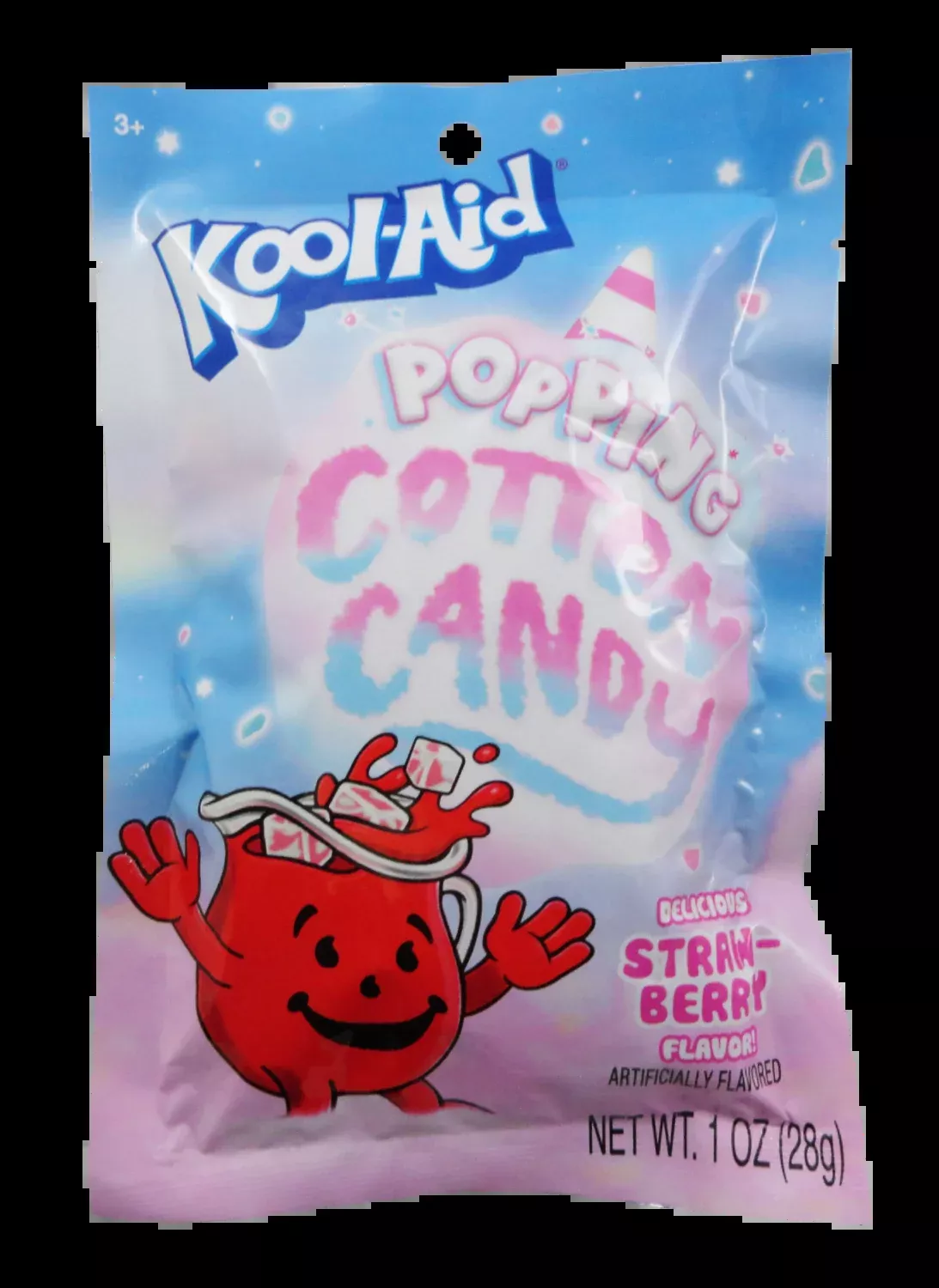 Kool-Aid Popping Gum Cotton Candy STRAWBERRY 1 oz Bag