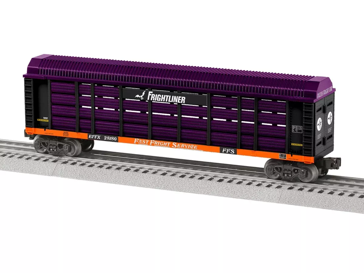 Lionel 2428180 FRIGHTLINER HALLOWEEN AUTORACK O SCALE LIMITED NEW