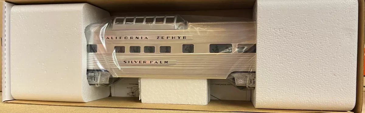 Lionel 6-29136 Western Pacific CALIFORNIA ZEPHYR aluminum "Silver Palm" vista dome passenger carO SCALE NEW