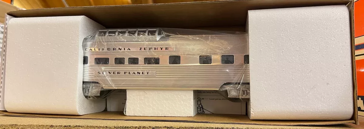 Lionel 6-29138Western Pacific California Zephyr Silver Planet Vista observation car O SCALE NEW