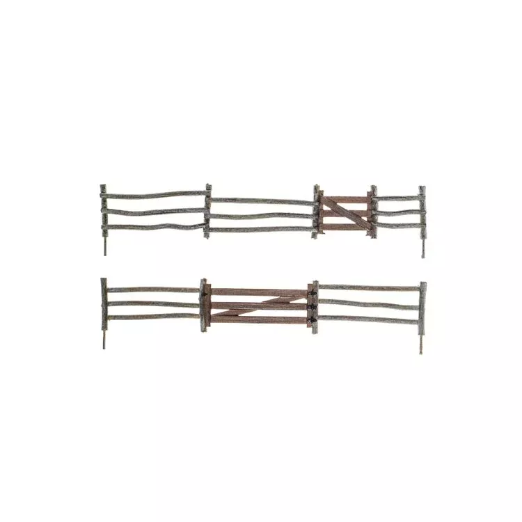 Log Fence - Kit with Gates, Hinges & Planter Pins WOOA2981