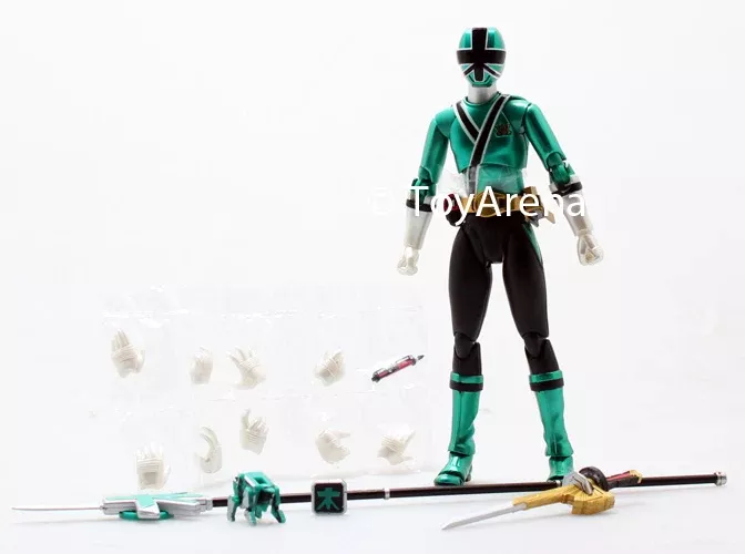 LOOSE Green from S.H. Figuarts Power Rangers Super Samurai Metallic Coating Deluxe Action Figure Set SDCC 2013