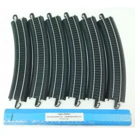 Lot of 6 Used Bachmann HO Steel E-Z Track 18 Inch Radius Curves