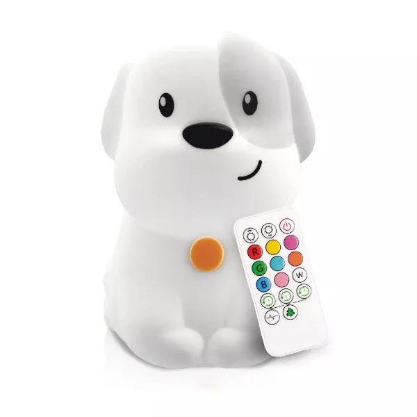 LumiPetsΓö¼┬½ Puppy with Remote - Children's Nursery Touch Night Light