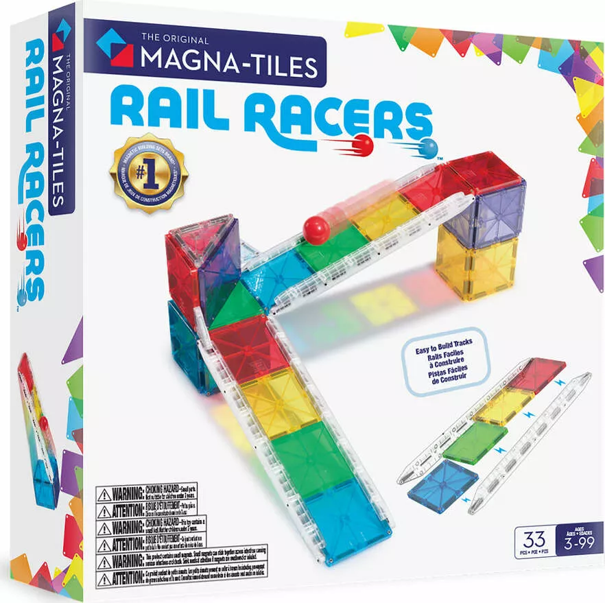 Magna-Tiles Rail Racers 33 Piece