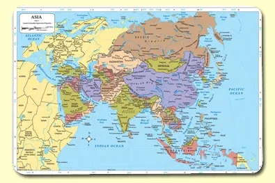 Map of Asia Placemat