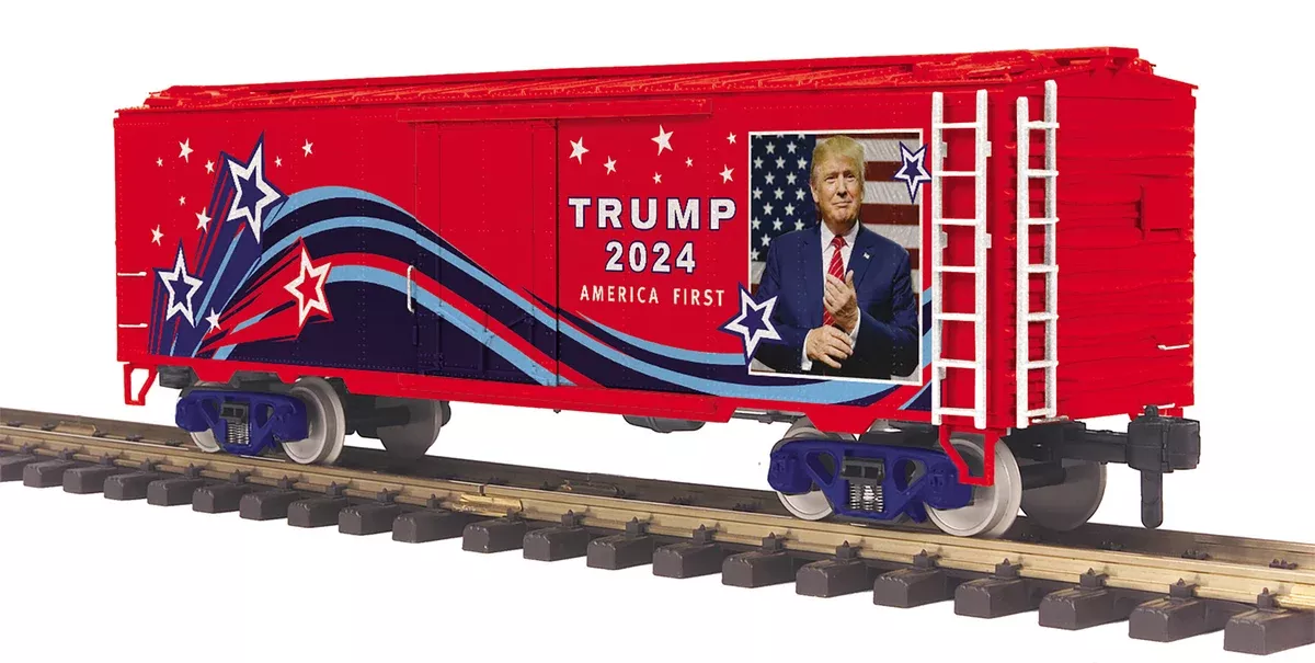 MTH 70-78061 Donald J. Trump Reefer Car #2024. ONE GAUGE LIMITED SALE NEW
