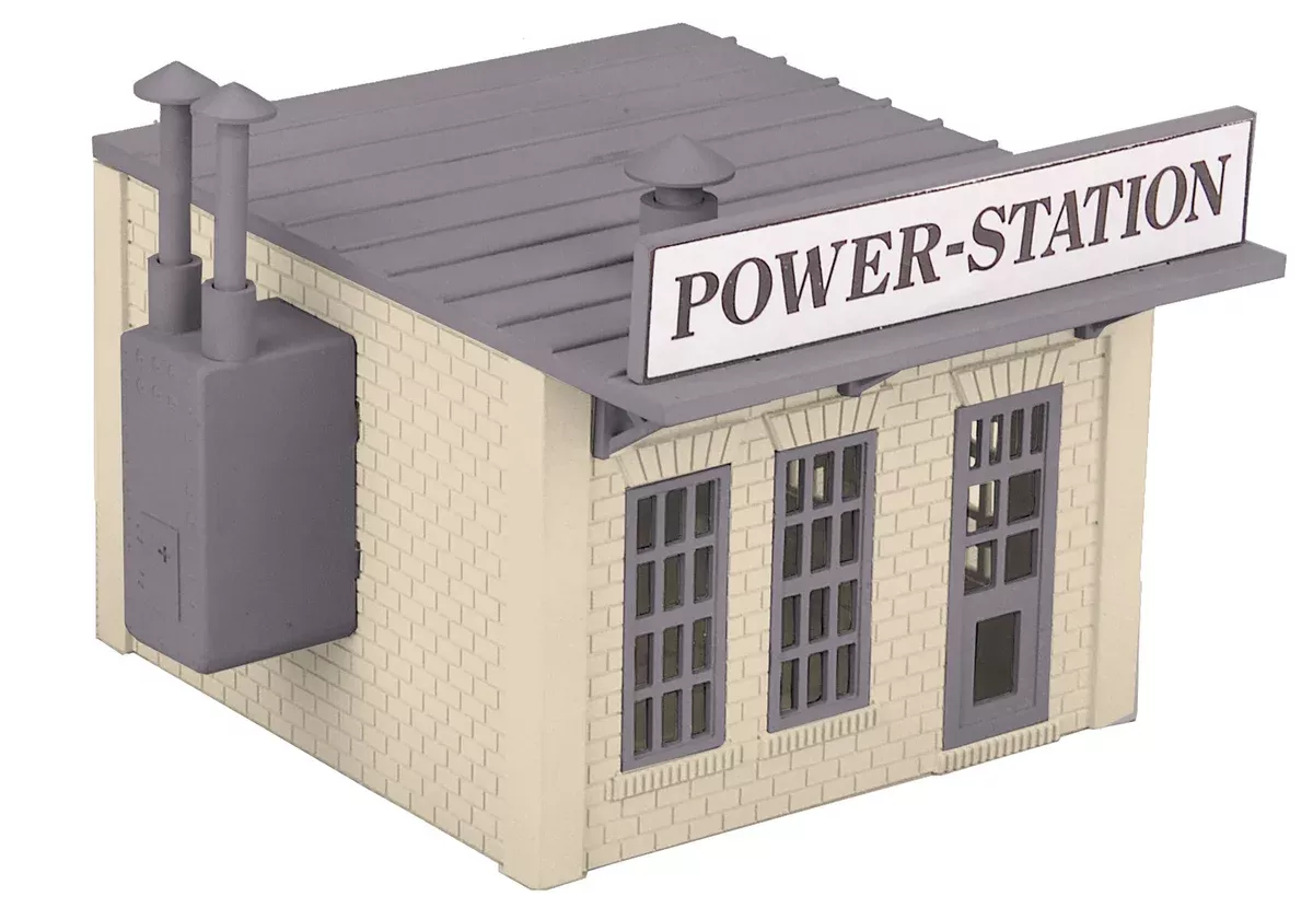 MTH Railking 30-90003 Power Station Cream & Dk. Gray. O SCALE NEW