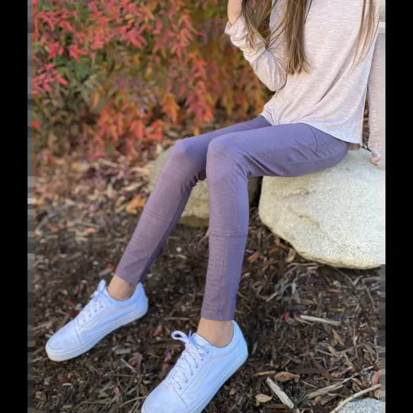 Paper Flower Super Moto Leggings - Grape