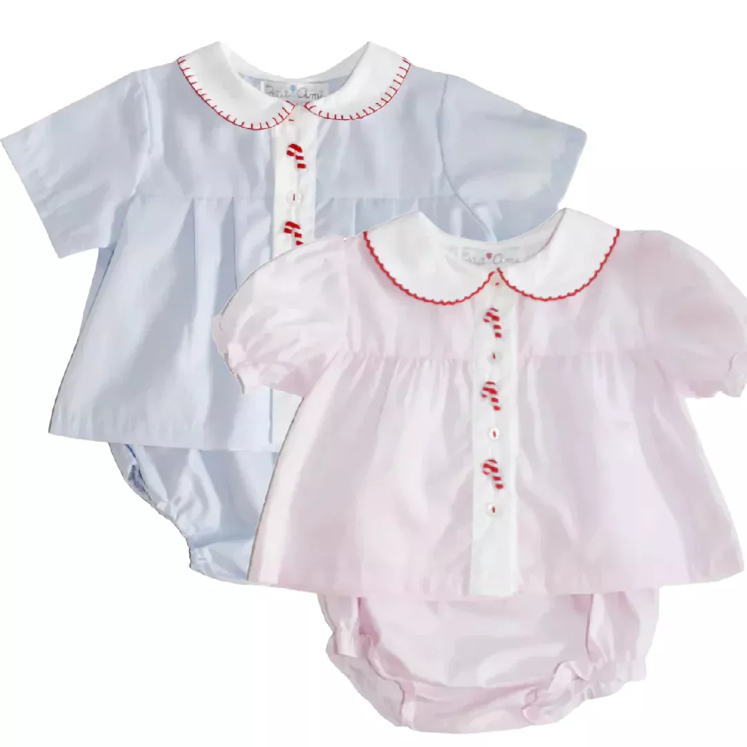 Petit Ami Candy Cane Diaper Set