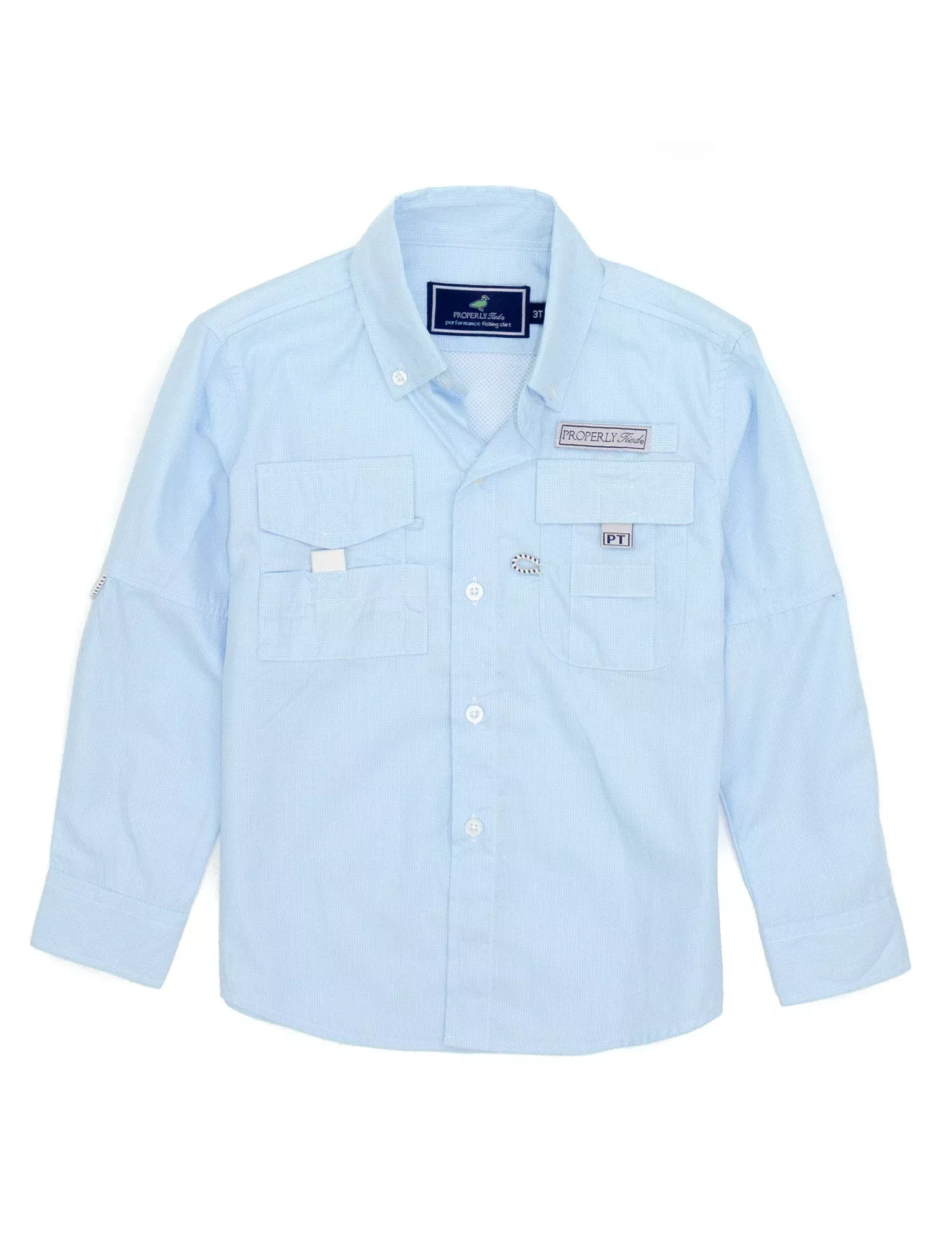 Properly Tied L/S Sportsman Performance Shirt-Aqua
