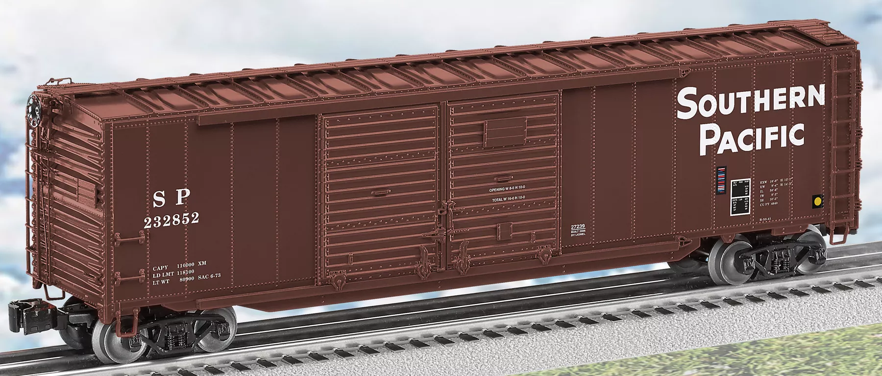 Southern Pacific DD Boxcar w/ Auto Rack Load #232852
