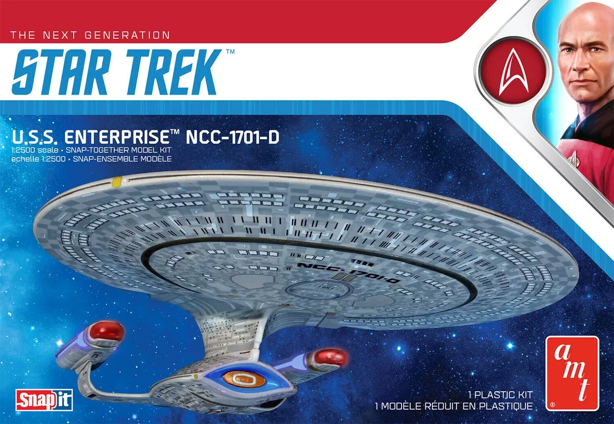 Star Trek Enterprise 1701-D (1/2500 Scale) Plastic Sci-Fi Model Kit AMT1126M