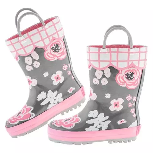 Stephen Joseph Rain Boots - Charcoal Floral