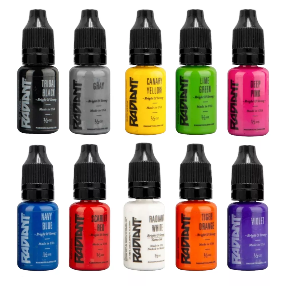 Tattoo Ink Sets: Radiant Colors 10 x 1/2oz