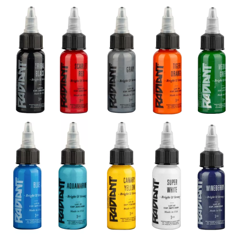 Tattoo Ink Sets: Radiant Colors 10 x 1oz
