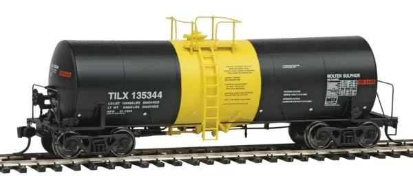 Walthers Proto 920-100024 or 920-100047 or 920-100048 Trinity 40' 14k gallon molten sulfur tank car Yellow Band HO SCALE