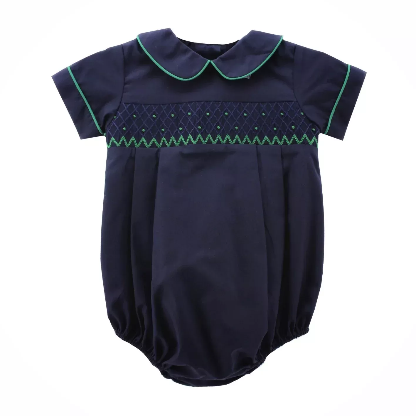 Zuccini Navy Broadcloth Brandon Bubble